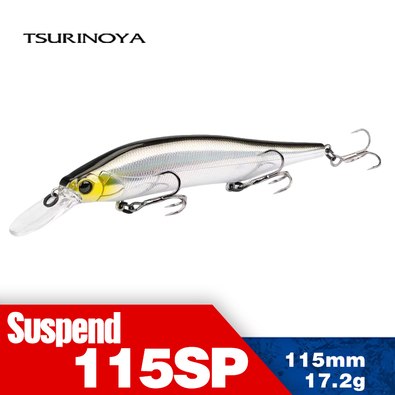 Fishing Lure Jerkbait - TSURINOYA 115mm 17.2g サスペンディングミノー ルアー ウェイトシステム