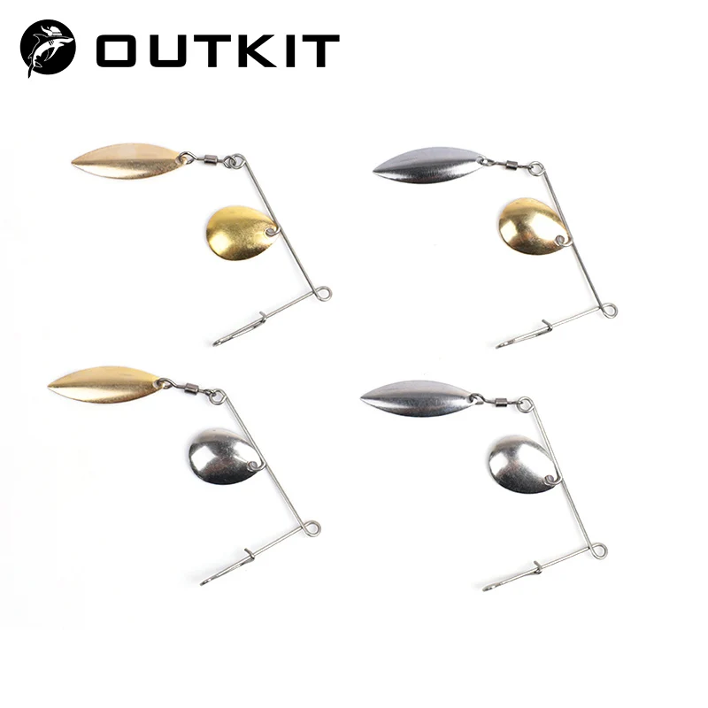 Fishing Lure Buzzbait - Outkit-釣り用のスプーンタイプの餌,スピナーベイト,シャイナー,シーバス,パイナーフィッシングに最適な人工餌,2.5g,5ユニット