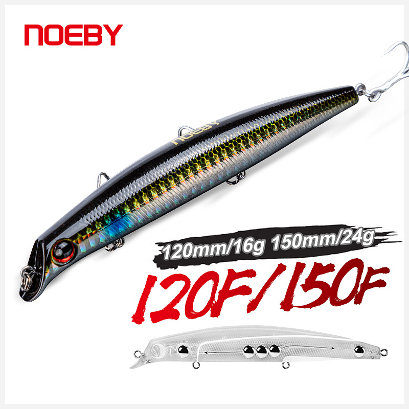 Fishing Lure Topwater - NOEBYサスケミノー釣りルアー12cm 16g 15cm 24gフローティングリップレスウォブラー人工ハードベイトバスパイク釣りルアー