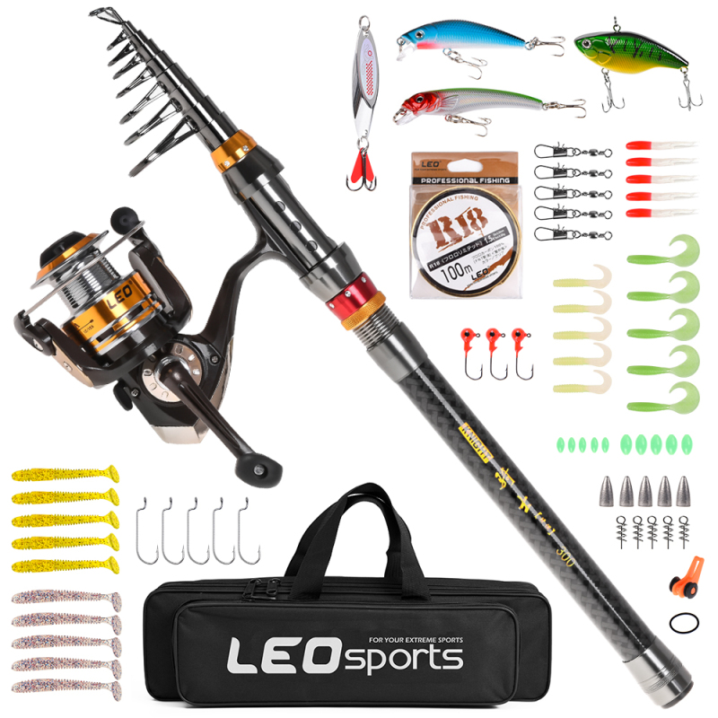 Fishing Lure Jig - スピニングフィッシングロッド,伸縮式リールコンボ,塩水用の完全なキット,淡水旅行用,ジグフック