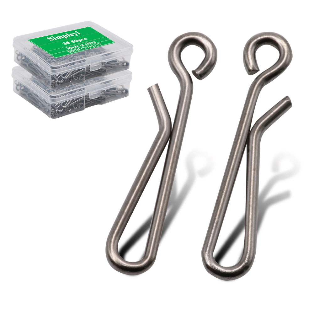 Fishing Lure Accessories - スイベルロッキングピン,ベアリングロック,ソリッドリング,スナップバレルタックルツール,フィッシングルアー,アクセサリー,50ピース/箱