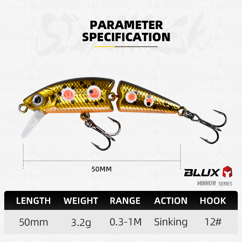 BLUX DR.ミノー ジョイント 50S スイムベイト 5 - Fishing Lure Popper のレビューと価格