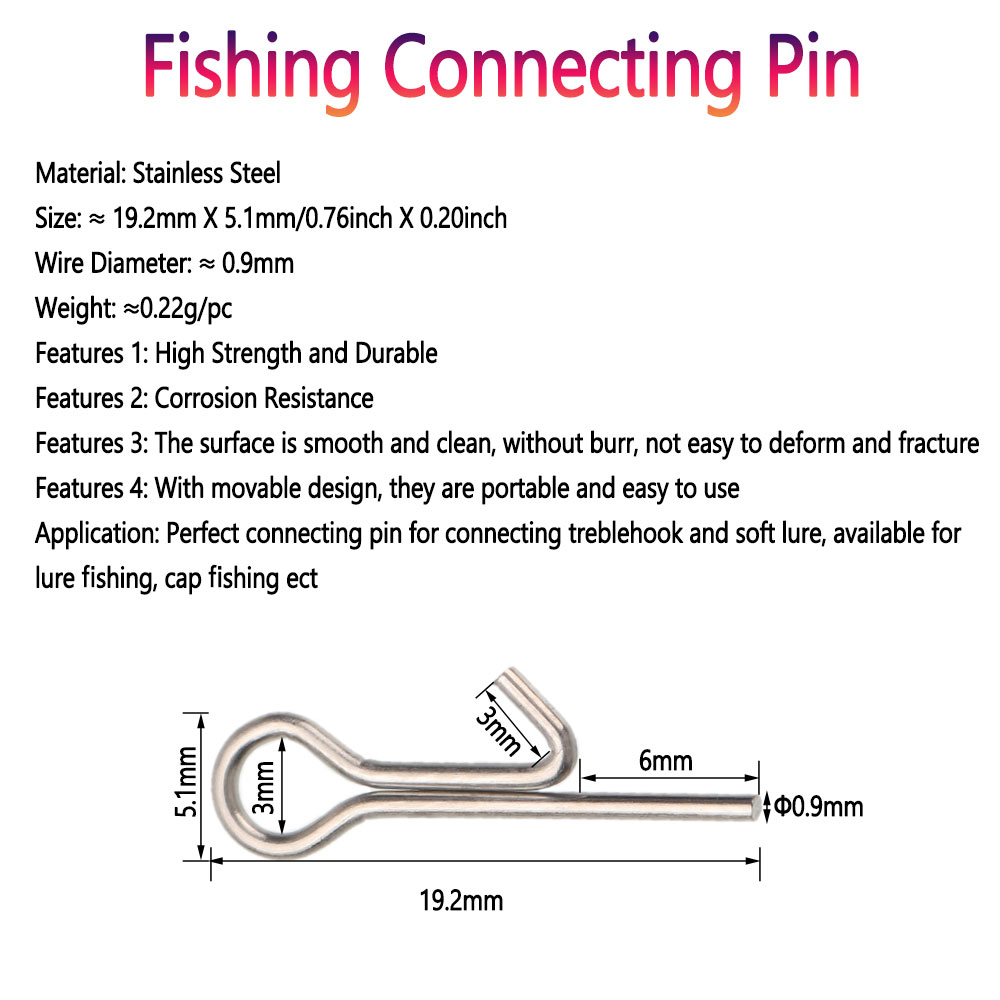 50/100 個釣り餌スティンガースパイクフック接続ピン針固 - Fishing Lure Accessories のレビューと価格