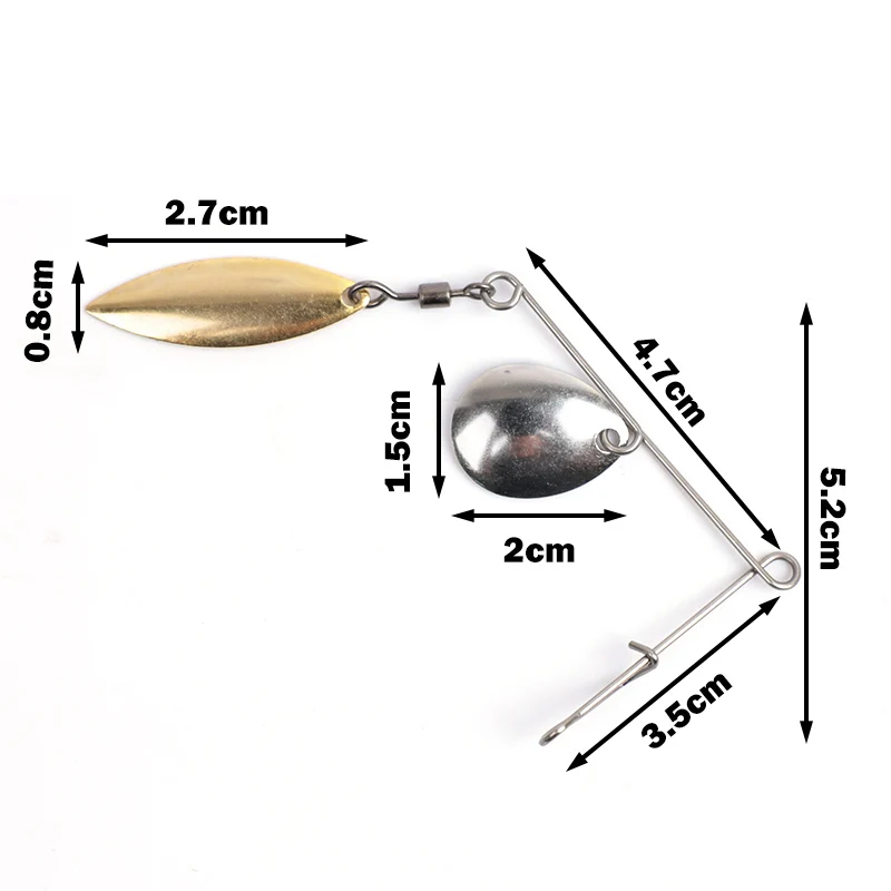 Outkit-釣り用のスプーンタイプの餌,スピナーベイト,シ - Fishing Lure Buzzbait のレビューと価格