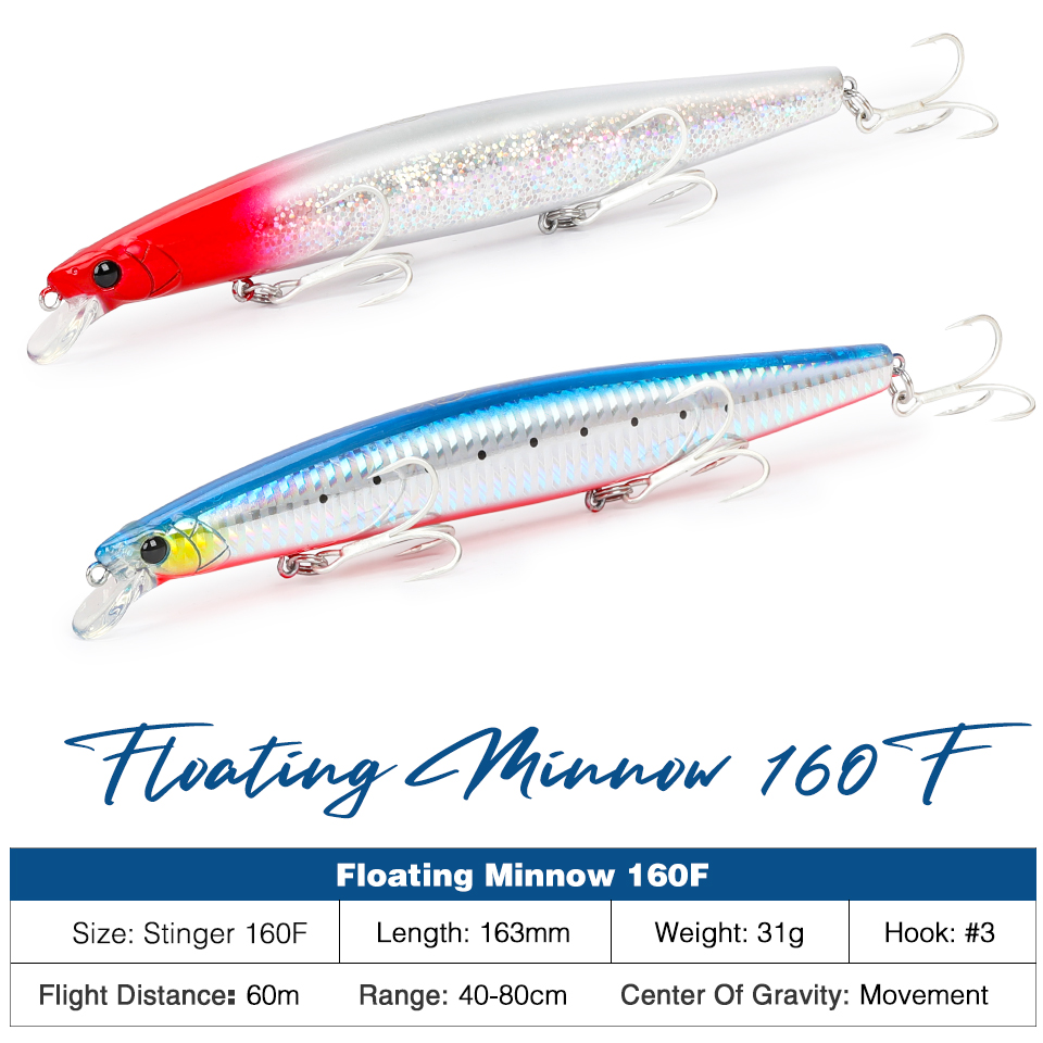 をtsurinoya 160Fフローティングミノー釣りルアー - Fishing Lure Topwater のレビューと価格