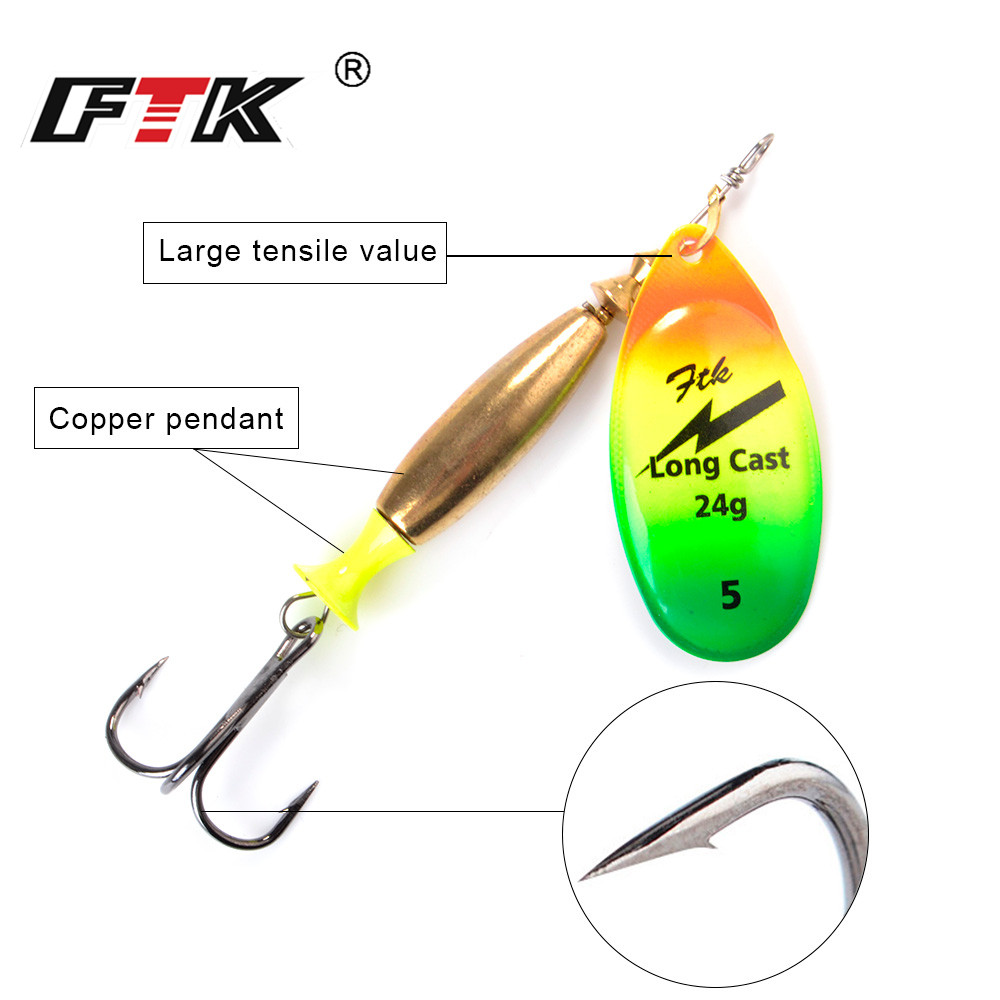 FTK 18g 24g スピナーベイト ハードスプーン バス - Fishing Lure Spinnerbait のレビューと価格