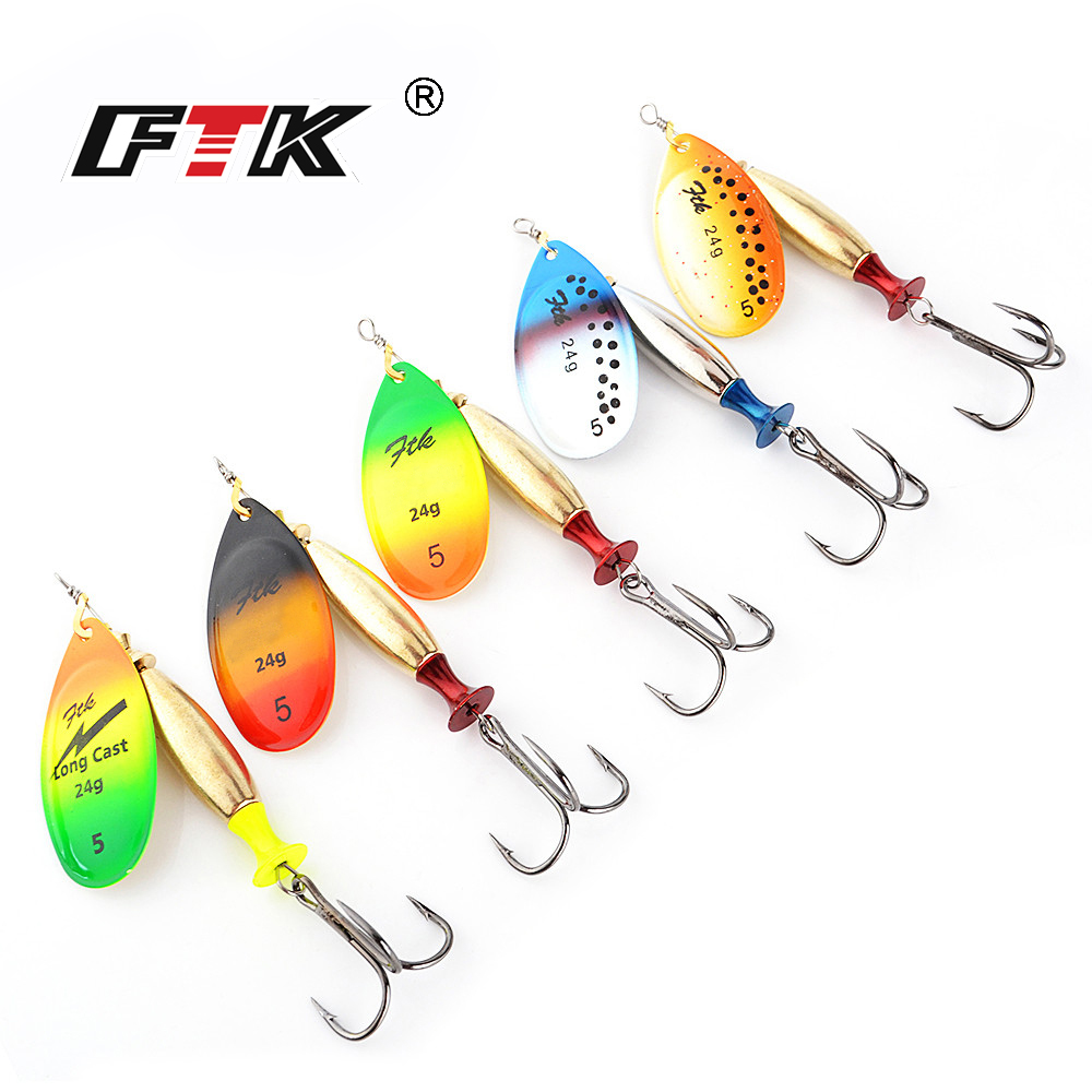 FTK 18g 24g スピナーベイト ハードスプーン バス - Fishing Lure Spinnerbait のレビューと価格