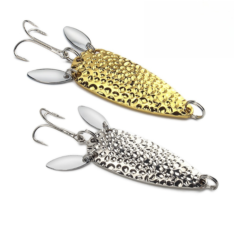 1 個金属スプーンスピナーベイトダブル回転ハード人工餌 10 - Fishing Lure Spinnerbait のレビューと価格