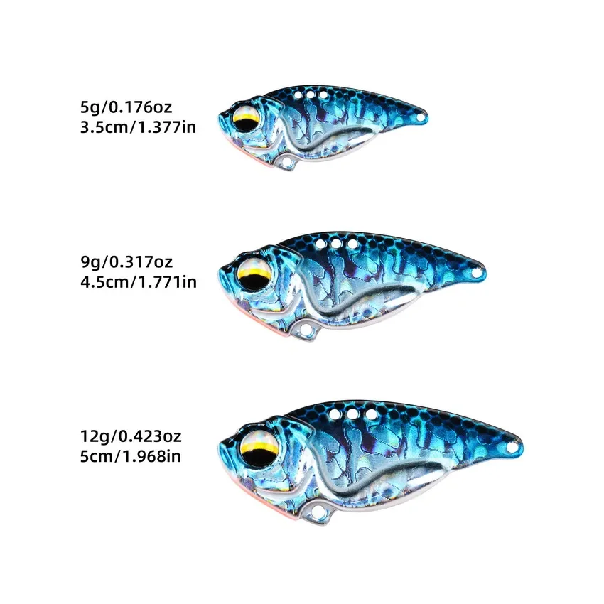VIB スプーン釣りルアー 5 グラム 9 グラム 12 グ - Fishing Lure Spinner のレビューと価格