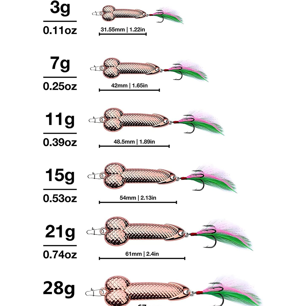 メタルペニス型VIBフィッシングルアー 3g 7g 11g  - Fishing Lure Blade Bait のレビューと価格